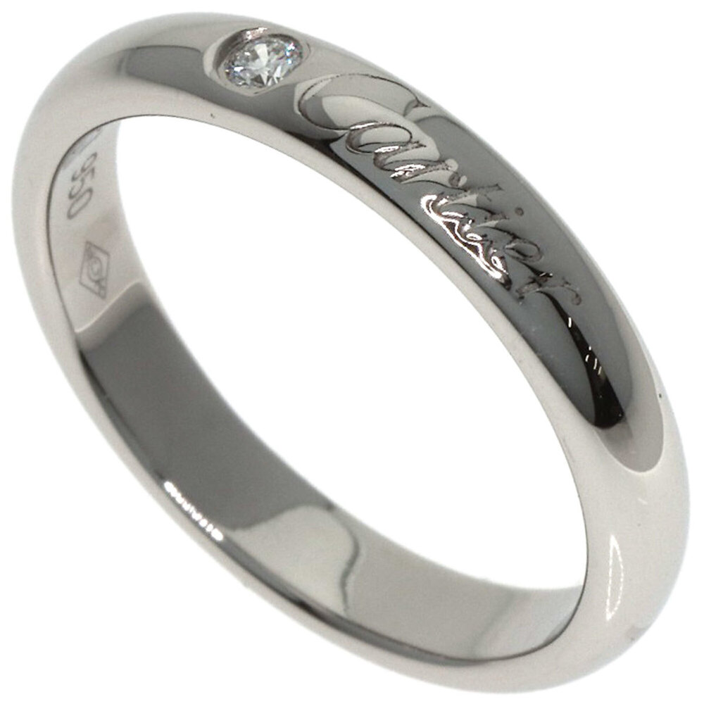 CARTIER Silver Diamond Ring #47